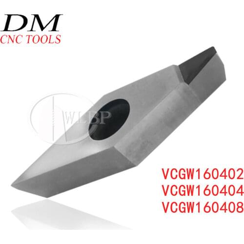 2 pcs VCGW160402/VCGW160404/VCGW160408 PCD30 High-precision Diamond CNC blade insert