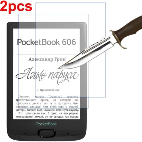 2 Packs 6 inch Tempered Glass Film Screen display Protector for pocketbook 606 PB606 Ebook reader Ereader