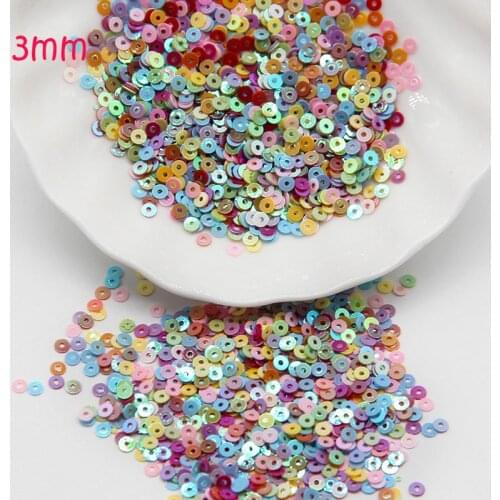3mm Small Sequin Paillette PVC Flat Round Loose Sequins Paillettes Craft Nail Art Wedding Dress Caps Shoes DIY Accessorie 20g