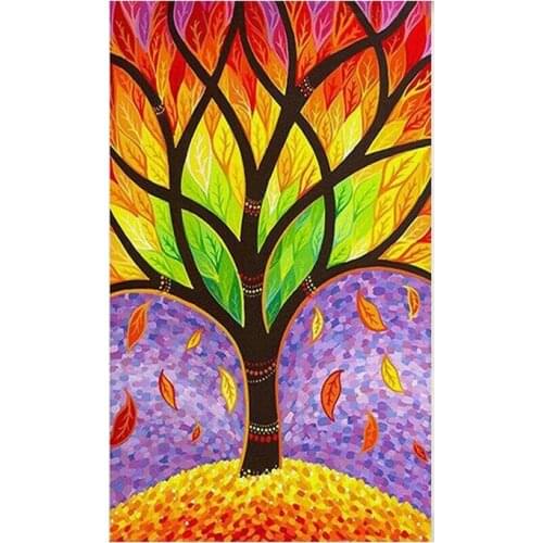 5D DIY Diamond Painting Colorful Tree flower Diamond Embroidery Full Cross Stitch Rhinestone Mosaic Home Decor Handmade Gift