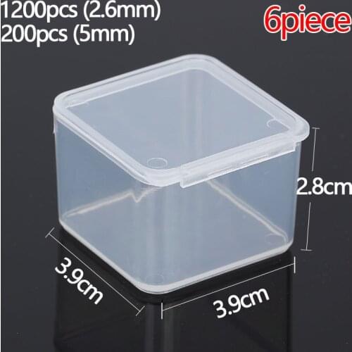 6pcs Hama Beads PP Box Perler Iron Beads 2.6mm 5mm Frosted Transparent Storage Box Container Diy Puzzle