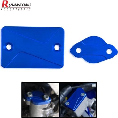For Yamaha YZ125 YZ250 YZ250F YZ450F WR250F WR450F 2004-2015 Motorcycle CNC Aluminum Front Rear Brake Fluid Reservoir Cap Cover