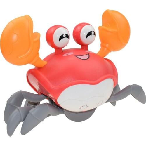 Electric Voice Control Crab Toy Childrens Projection Simulation Crab Childrens Babies Toys Educational Music Gifts