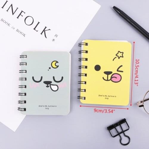 Smiling Face Daily Office Supplies Planner Spiral Notebook Diary Memo Notepad