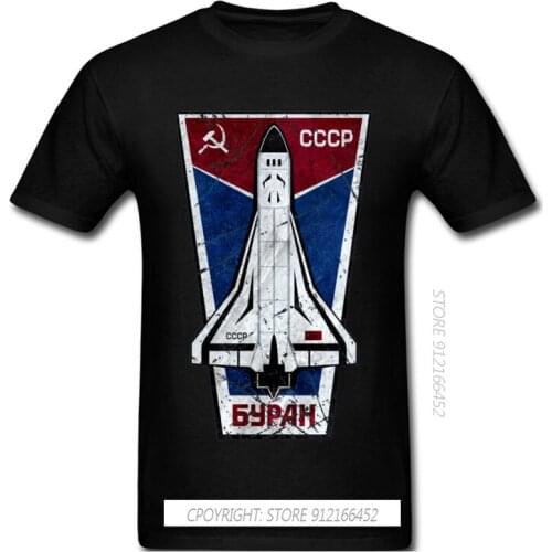 Space Rocket T-Shirts Men Print Cool T Shirt Astronaut Hero Tops & Tee Mens CCCP Tshirt Ussr C C C P Clothes For Russia