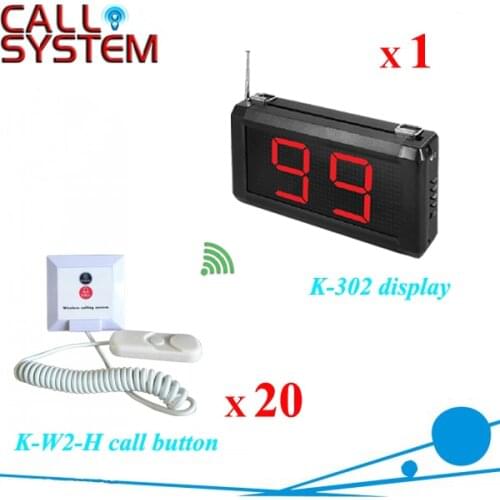 Panic Button Emergency Calling System 1 Display Panel 20 Room Bell for Nursing House/Clinic