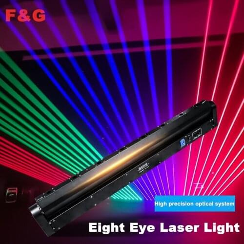 Eight-Eye Beam Laser Light Full Color LED Dot Matrix Light Stage Lighting For Show Bar Dancing DJ Moving Disco Head Light
