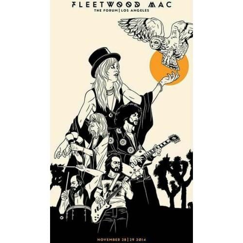 Fleetwood Mac CONCERT METAL TIN SIGN POSTER WALL PLAQUE