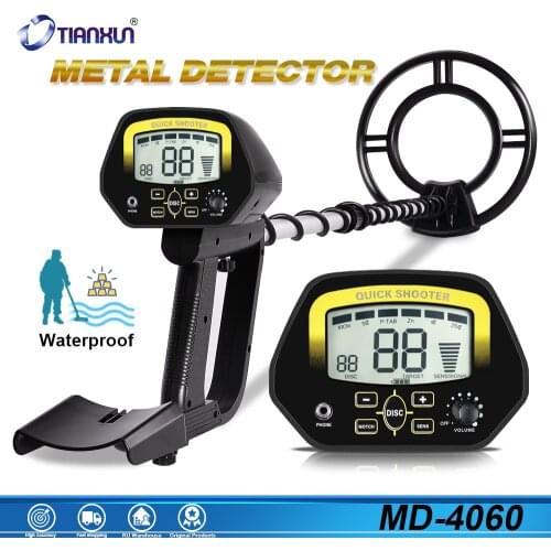 LCD Display MD-4060 Metal Detector Gold Digger Treasure Hunter Adjustable Sensitivity Waterproof Search Coil Detect All Metal