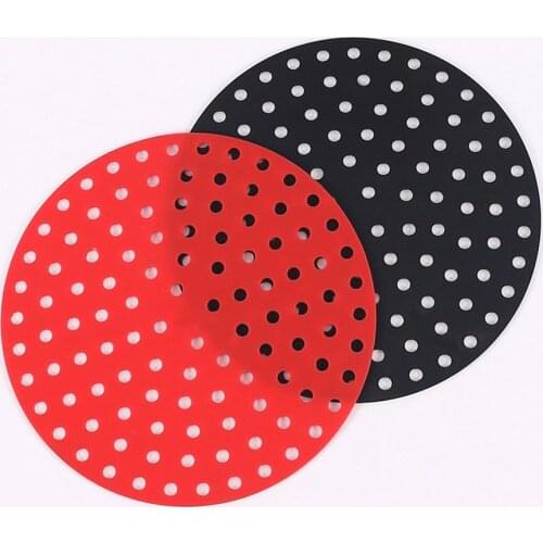 2021New Air Fryer Liner Silicone Mats Air Fryer Accessories Non-stick Durable Pad Steaming Basket Round Mat Baking Tools