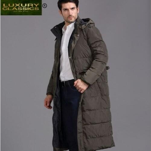 Coat Male Fashion Winter Abrigos 2021 Thick Warm 90% Duck Down Jacket Hooded Men Light Long Jackets Hiver Coats 2021208