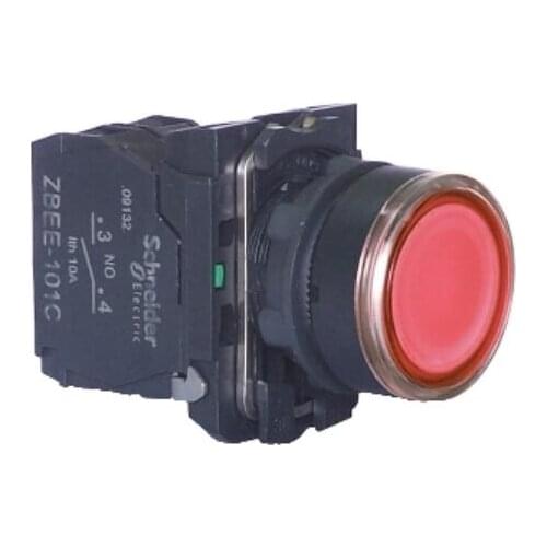 XB5AW Plastic flat head with light button XB5AW34B1C XB5AW34B1 = ZB5AW343C + ZB5AW0B41C