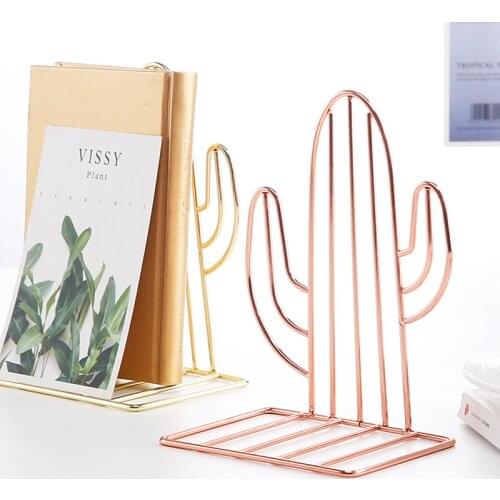 Ins Flamingo Shape Book Stand Metal Anti-skid Bookends Bookend Book Shelf Holder