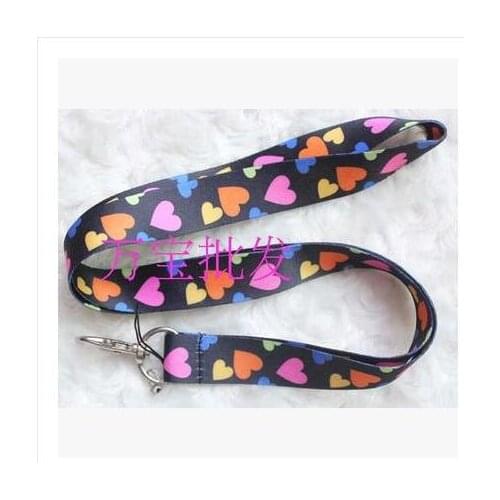 10pcs Butterfly and Love Heart Pattern Lanyards holders Neck lanyards