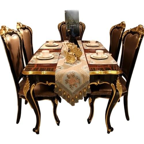 BEI European style luxury table runner lac eelegant jacquard weave Non-slip tea tablecloth flag table home decorate dinner mats