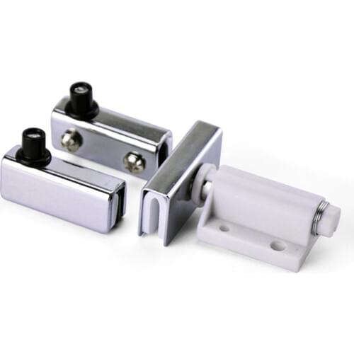 Free Opening Up and Down Shaft Hinge Glass Hardware Fittings Hinge Silver Furniture Cabinet Door Single Double Door Glass Hinge