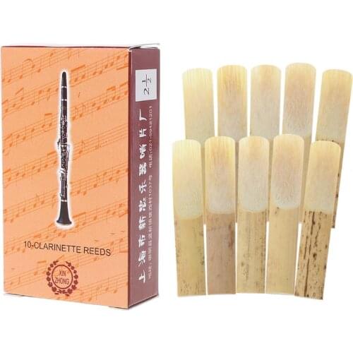 10pcs 2.5 Strength Clarinet Reeds Music Instrument Part Traditional Bamboo Reeds