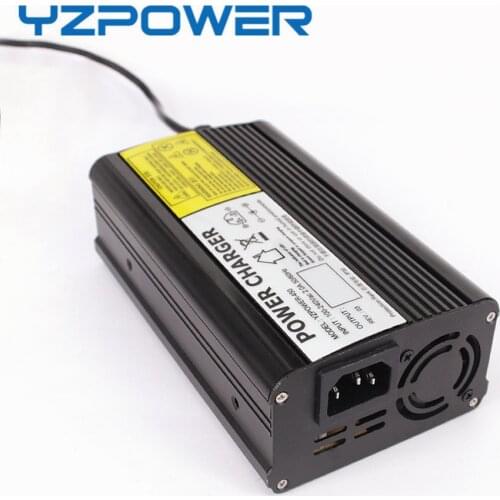 YZPOWER 29.2V 10A 9A 8A Lifepo4 Lithium Battery Charger For 24V Li-Ion Lipo Battery Pack Ebike Electric Bike Aluminum Case