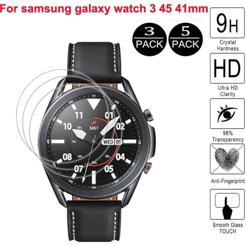 Film For Samsung Galaxy Watch3 45MM Premium Tempered Glass For Galaxy Watch 3 41MM Anti-Scratch Screen Protector Cover 9H 2/3Pcs