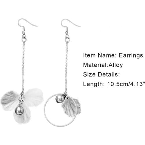 1 Pair Fashion Cute Natural Women Flower Petal Bell Shape Hook Dangle Earrings for Wedding Party Meeting