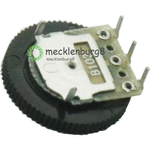 10PCS B103 10K Ohm 3-Pin Single Linear Dial Wheel Potentiometer 16MM x 2MM