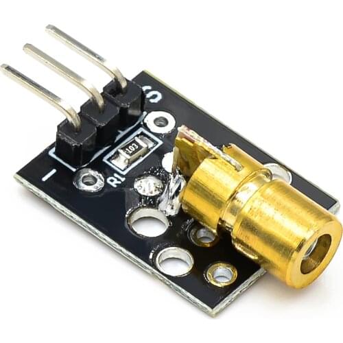 10pcs/lot KY-008 650nm Laser sensor Module 6mm 5V 5mW Red Laser Dot Diode Copper Head