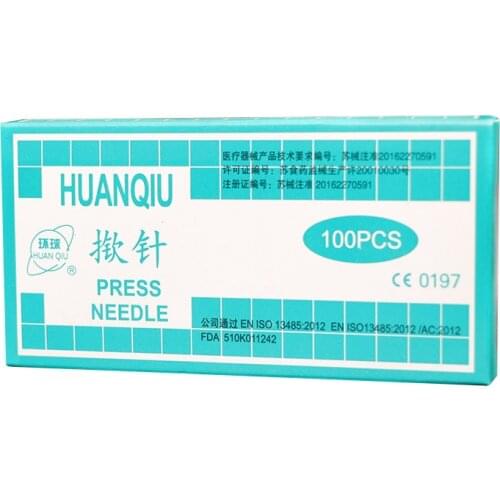 100 pcs huanqiu ear press needle lift dermal needle intradermal needle face needle 0.25*1.3 0.22*1.5mm
