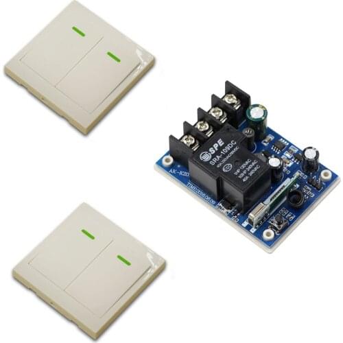 DC12V 24V 36V 48V 30A Relay 1CH Wireless Remote Control Switch Wall Panel Transmitter With Receiver Hall Bedroom Ceiling Lights