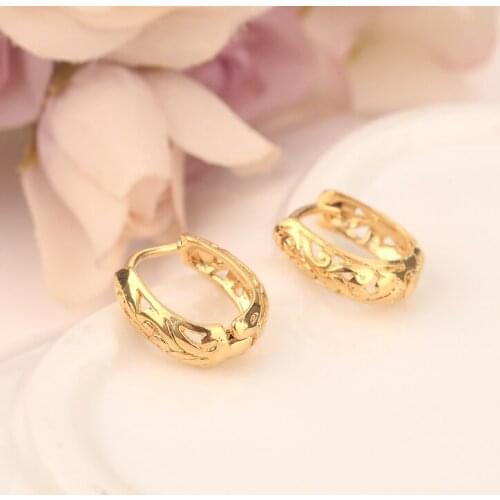 2pairs Hoop Earringfor women Girls kids Dubai Gold Jewellery Turkish Egyptian Algeria Indian Moroccan Saudi bridal wedding gifts