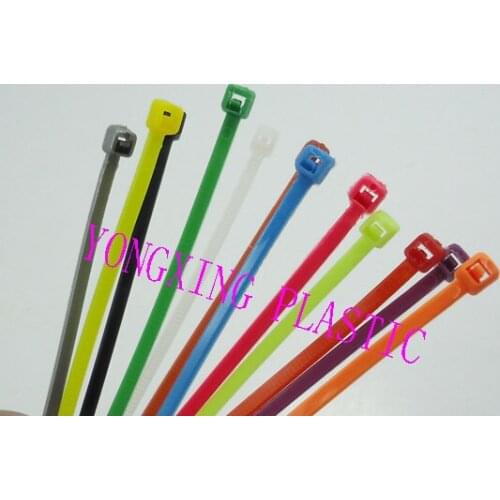 90pcs/lot 2015 new 6 color 10 inch(40lbs) 4x250mm(Width 3.0mm) Network Nylon Plastic Cable Wire Zip Tie Cord Strap