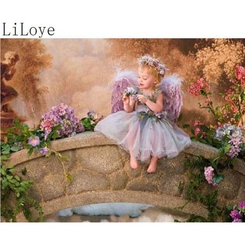 LI LOYE Diamond embroidery Garden angel Rhinestone painting Home Decor DIY Diamond painting 5D cross stitch patterns art FZ436
