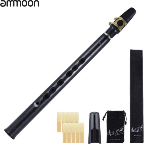 Ammoon Mini Bb Sax ABS with Alto Mouthpieces 4pcs Reed Carrying Bag Woodwind Instrument