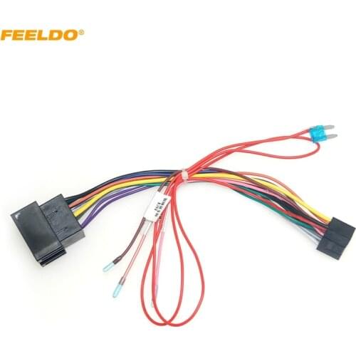 FEELDO Car 16pin Audio Wiring Harness For Lada Vesta/Granta Aftermarket Stereo Installation Wire Adapter #HQ4693
