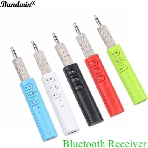Bundwin Car Bluetooth Receiver Aux 3.5mm Jack mini Hands free Auto Adapter Dongles for Speaker Car Kit
