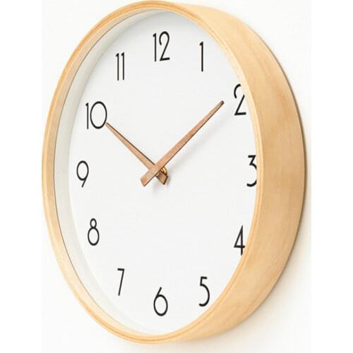 Big Solid Wood Wall Clock Watch Modern Silent Clocks Living Room Simple White Clock Kitchen Relogio De Parede Home Decor Gift
