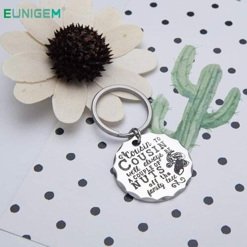 Birthday Family Graduation Gifts for Cousin Keychain Gift for Men Kids Teen Girls Boys BBF Brother Sister Cousin To Cousin