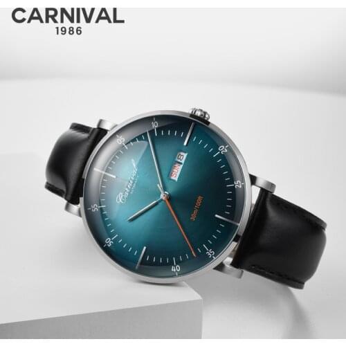 Fashion Sapphire Automatic Watch luxury Brand CARNIVAL Business MIYOTA Movement Watch men Mechanical Calendar Waterproof Watches