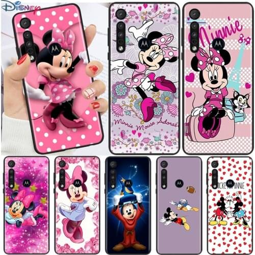 Disney Mickey Mouse For Motorola G9 G8 G Edge One E7 E6 Power Lite Marco Hyper Fusion Plus Play Black Phone Case