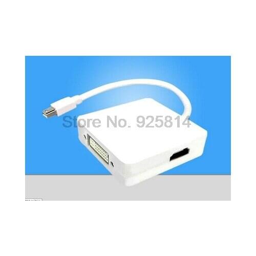 By dhl 100pcs 3 in 1 mini 1080P/ displayport mini dp to HDMI DVI Display port DP adapter converter cable for Apple macbook