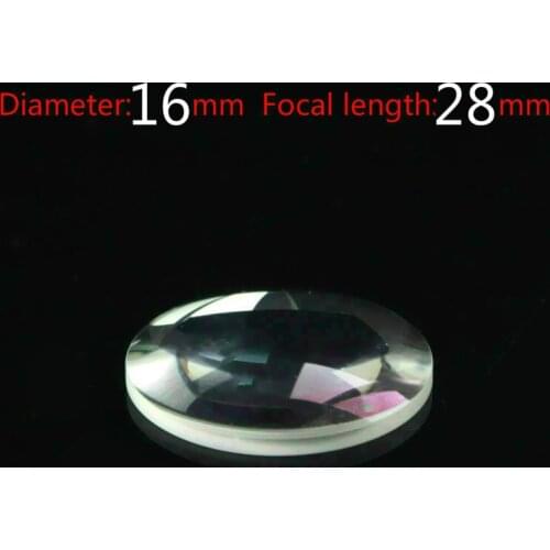 Diameter 16mm Focal Length 28mm Plano-convex Lens Magnifying Optical Glass Lens Prism Processing Plant