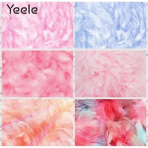 Yeele Dreamy Wonderland Pink Feather Wall Baby Child Birthday Photography Backdrops Photographic Backgrounds For Photo Studio