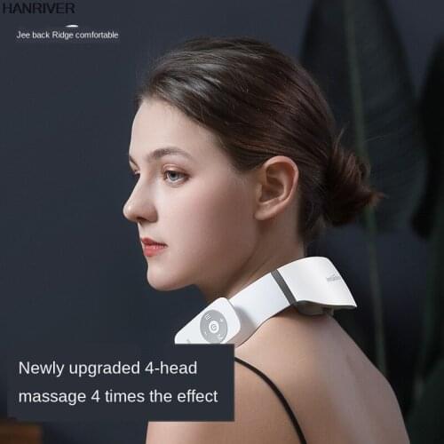 G3 Wireless Neck Massager TENS Pulse Electric Cervical Massager 4 Head Vibrator Heating 360°Floating Massage