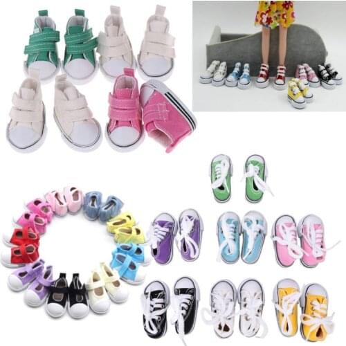 27 Styles 1 Pair Canvas Shoes For Doll Fashion Mini Shoes Doll Shoes DIY handmade Doll Fashion Sneakers Accessories