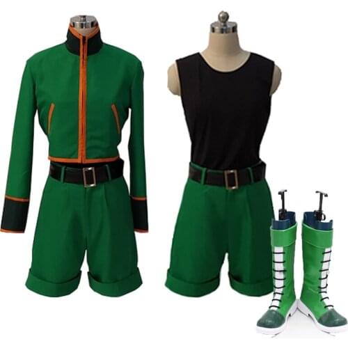 Hunter X Hunter Gon Freecss cosplay costumes and shoe covers a full set of adult Halloween anime sets customized for the party