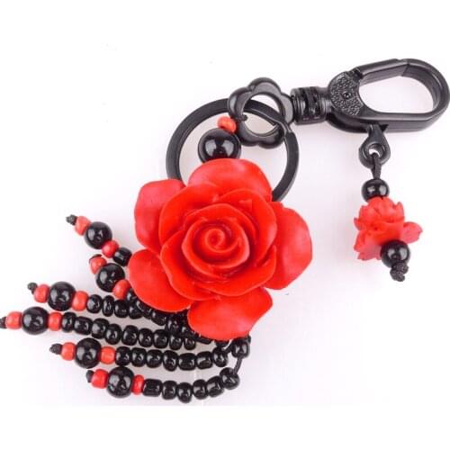 Long Yi lacquer lacquer jewelry pendant gift Keychain rose Waratah accessories 8000582