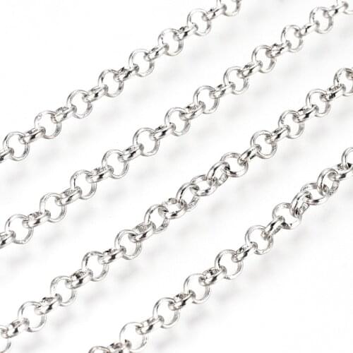 5m 4x1.2mm Brass Rolo Chains Belcher Chains Soldered with Spool for Jewelry Making DIY Bracelet Necklace Accessories Findings