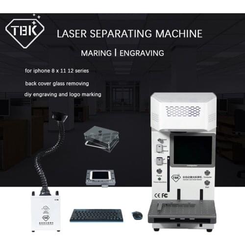 Laser Separate Machine For Iphone12 12Pro Max 11 X XR Back Glass Remover Logo Marking Engraving Frame Cutting Separator TBK-958A