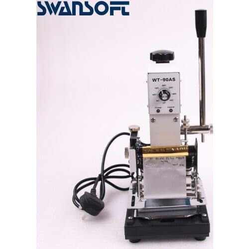 SWANSOFT 220V/110V Manual Hot Foil Stamping Machine Card Tipper Embossing Machine For ID PVC Colourful VIP Plastic Cards