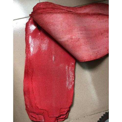 Genuine Rare special skin natural pearl fish leather Orange devil skin, large sizeManta Ray Fish Skin for bag belt diy