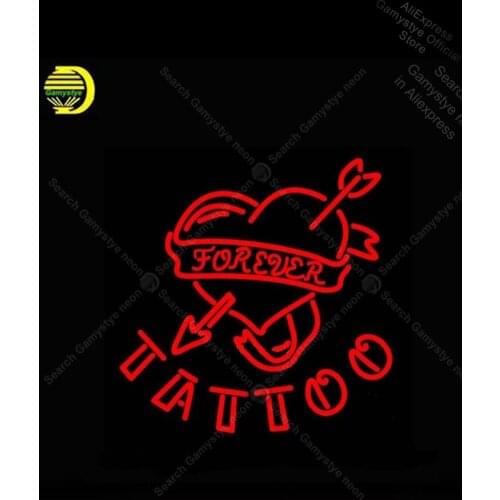 Forever Tattoo Neon Sign Neon Bulbs sign Handcraft Iconic Sign light Lamps Sign Advertisement Sign Lighting Shops Display board